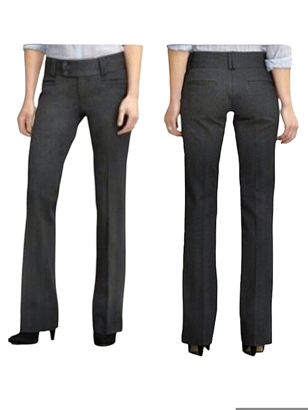 NWT Banana Republic Sloan Fit Flare Stretch Pants Charcoal Gray